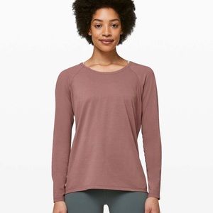 Lululemon Emerald Long Sleeve in Red Dust